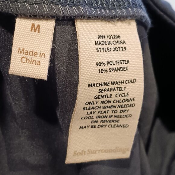 Soft Surroundings Faux Suede Pull On Leggings-Medium-Ankle-Slate Gray-Fall-NWOT - Picture 9 of 9